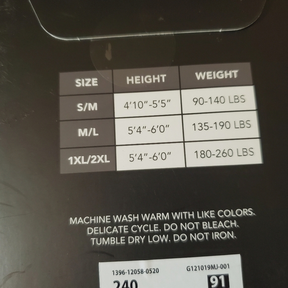 Massini NWT High Rise Control Top Opaque Plus Size Tights Black - Picture 2 of 3